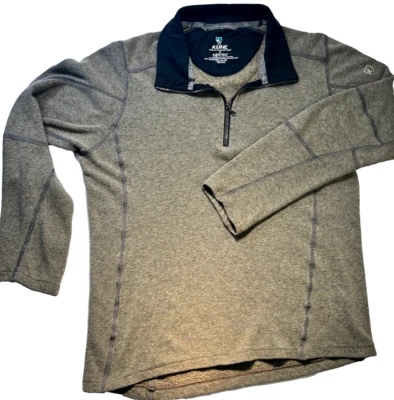 Suéter Kuhl Kashmira Revel Polar Marrón 1/4 Cremallera Rendimiento Exterior Pullover Pequeño Foto 1 de 4