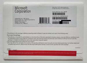 Microsoft Windows 7 Professional Pro 64 bits SP1 versión completa inglés FQC-08289 - Imagen 1 de 2