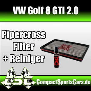 VW Golf 8/VIII GTI 2.0 | Pipercross Sportluftfilter/Tauschfilter inkl. Reiniger - Bild 1 von 1