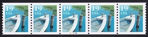 2529a 19c Fishing Boat PNC 5 Plate A5556 Unused NH, Tagged, Type II - 1993 - Picture 1 of 2