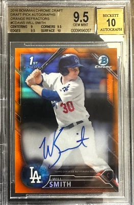 2016 Bowman Chrome RC Will Smith Orange Refractor Auto #/25 BGS 9.5/10 - Image 1 of 2