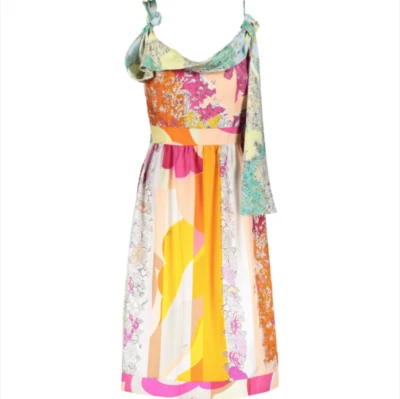 EMILIO PUCCI Multicolour Silk Floral Dress - UK 10/IT 42 -  - Image 1 of 4