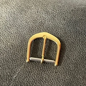 23 SOLD Yellow gold plated 14mm vintage watch band buckle NOS 1960s 14mm inner - Picture 1 of 3