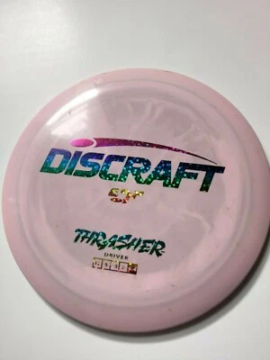 Used Discraft Thrasher ESP 175 g swirly PINK / Grey Disc Golf Distance Driver - Image 1 of 4