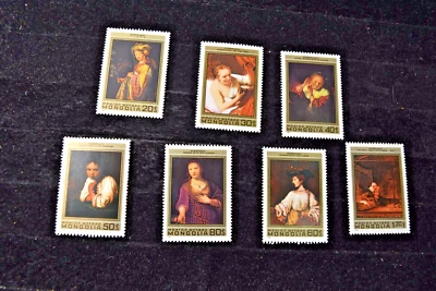 MONGOLIA    1981 REMBRANDT STAMPS  S 1194-1200   MNH - Image 1 of 4