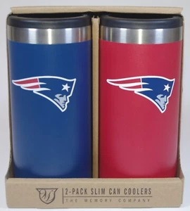 New England Patriots Aluminum Slim Coolers Brand New Still in Original Package - Picture 1 of 3