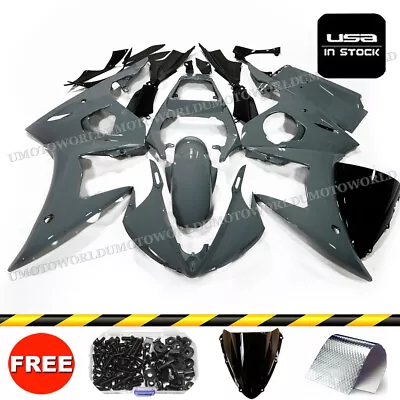 Gray ABS Injection Fairing Kit + Bolts For Yamaha YZF R6 2003-2004 R6S 2006-2009 - Image 1 of 4