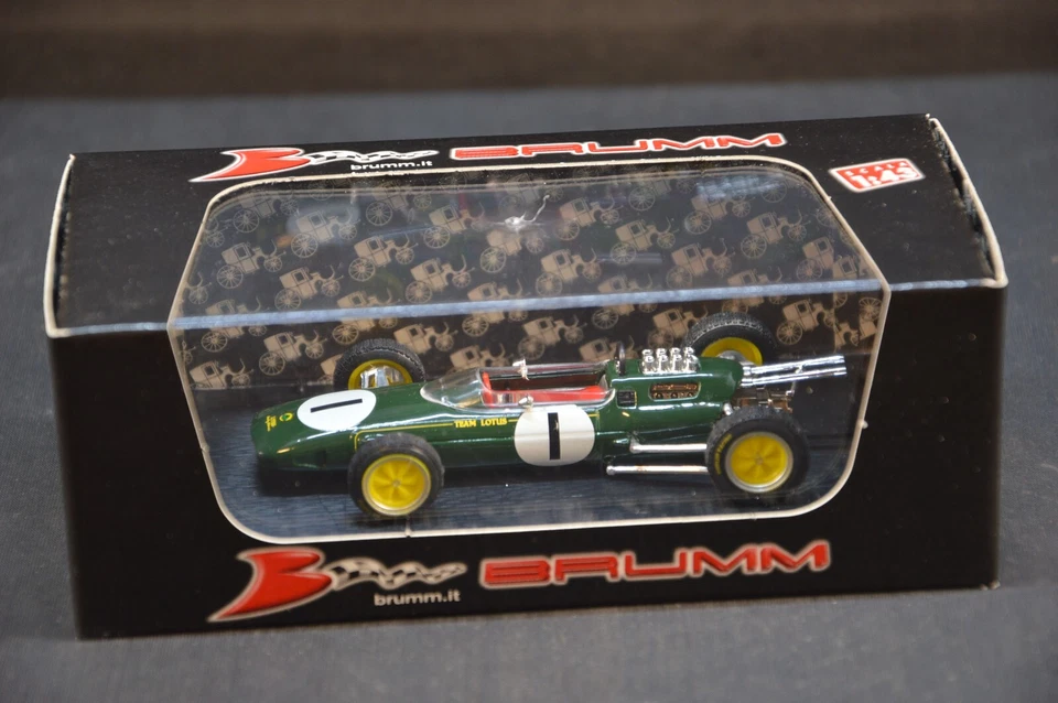 BRUMM 1/43 LOTUS 25 GP BELGIO 1963 JIM CLARK R331 DIE CAST MODEL MADE IN ITALY - Immagine 1 di 3