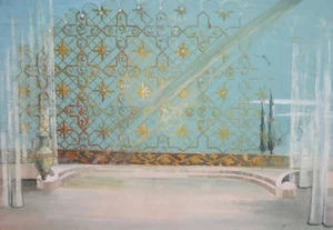 European gouache painting theatre stage design - Picture 1 of 12
