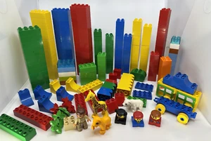 Lego Duplo Large Lot of 216 Pieces Variety of Colors Shapes & Zoo Figures - Picture 1 of 8