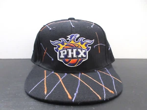 Phoenix Suns Hat Cap Fitted Mens 7 1/8 Black Purple NBA Basketball Reebok - Picture 1 of 8
