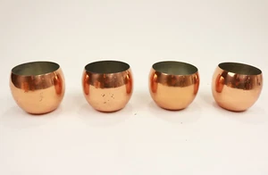 LOTE DE 4 TAZAS DE COBRE MULA COPPERCRAFT GREMIO ROLY PLANTADOR CANDLEMOSCOW - Imagen 1 de 5
