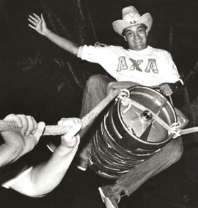 1987 Lambda Chi Alpha Fraternity Rush-Keg Bull-University Miami FL-John Calles - Bild 1 von 3