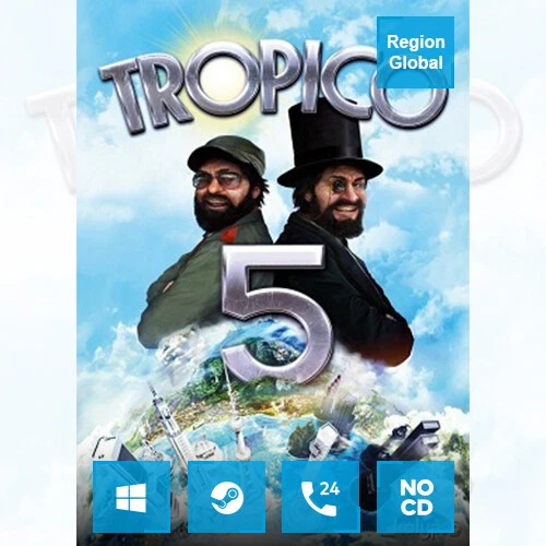 Tropico 5 for PC Game Steam Key Region Free - Image 1 of 1
