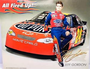 2001 DuPont Jeff Gordon Picture / Post Card Jeff Gordon All Fired Up! AD29 - Picture 1 of 2