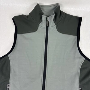 Smart Wool Women's Merino Wool Blend Full Zip Vest Size X-Large? Olive & Teal - Picture 1 of 23
