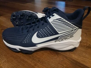 Size 18 Nike Force Savage Pro 3 Mens Football Cleats Navy Blue White FJ8163-400 - Picture 1 of 8