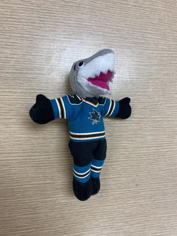 SJ Sharkie San Jose Sharks 1998 mascot stuffed mini plush bean bag 5" magnetic Cover