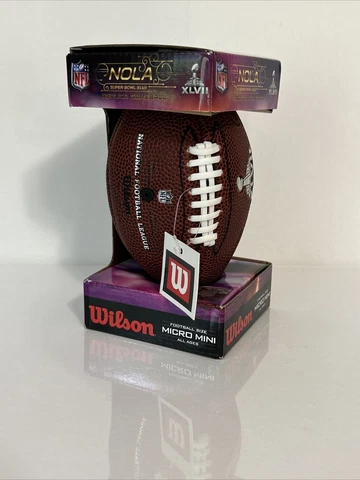 Wilson Micro Mini Football Nola Super Bowl XLVII Replica Gameball NFL - New Cover