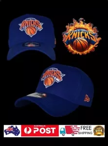 NEW YORK KNICKS NBA NEW ERA 9FORTY BLUE SNAPBACK A FRAME CAP HAT LA NY NFL BNWT - Picture 1 of 4