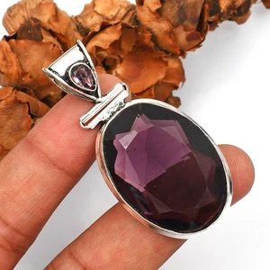 Ciondolo ametista pietra preziosa argento sterling 925 fatto a mano gioielli regalo SP-120 - Foto 1 di 8