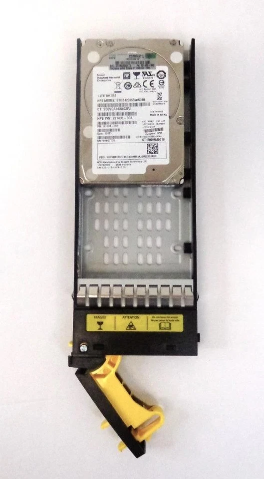 HP 3PAR 1.2TB 10K 2.5" SAS SSD w/ Caddy Sled - Image 1 of 1