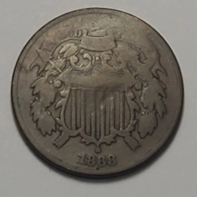 Nicer Low Mintage 1868 Two Cent Piece - Image 1 of 2