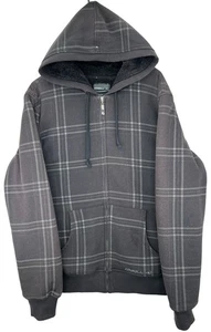 Vintage O'Neill Faux Fur Lined Zip Up Hoodie Sweatshirt Mens Large Surf Wear Y2K - Picture 1 of 6