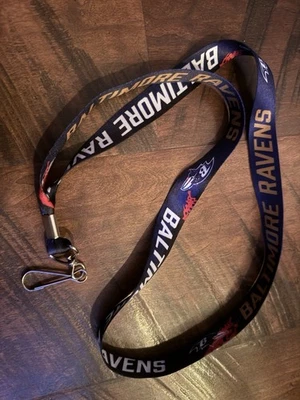 New 17” Baltimore Ravens Basic Lanyard Officially Licensed NFL FOOTBALL TEAM - Image 1 of 3