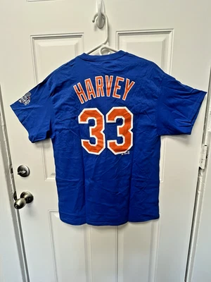 Camiseta Matt Harvey, Serie Mundial 2015 Mets de Nueva York, Adulto Grande, Nueva con Etiquetas, Majestuosa Foto 1 de 4