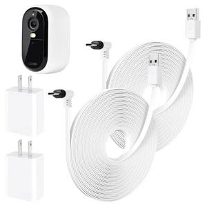 Paquete de 2 cables de alimentación de 25 pies compatibles con Arlo Essential 2K exterior blanco - Imagen 1 de 7
