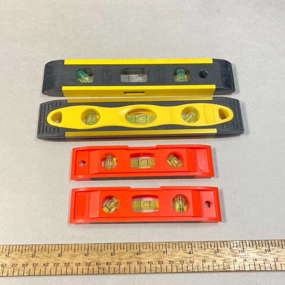 Torpedo level Lot 4 Pc Spirit Levels 9" w/ 2 Mayes - Image 1 of 4