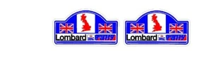 2x PEGATINA LOMBARD RAC RALLY FORD VAUXHALL LANCIA TALBOT SUNBEAM AUDI FIAT TURBO - Imagen 1 de 1