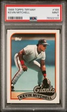(PSA 9) 1989 Topps Tiffany #189, Kevin Mitchell