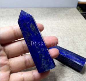 Natural Lapis Lazuli Hexagonal Prism Column Raw Stone Decoration Height 90-100mm - Picture 1 of 4