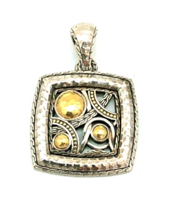 John Hardy Palu Bulan 22K Yellow Gold & SS Pendant  - Picture 1 of 4
