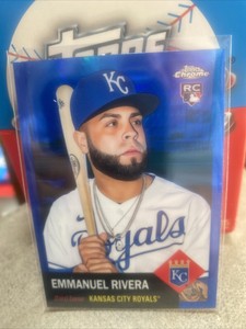 2022 Topps Chrome Platinum Emmanuel Rivera RC Blue Refractor #304 Royals