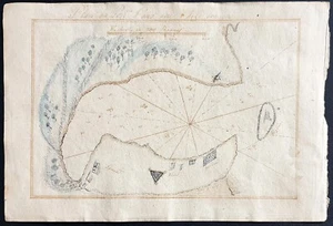Coppia mappe manoscritte porto palerme albania acquerello china XVIII secolo - Foto 1 di 22