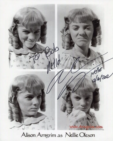 ALISON ARNGRIM HAND SIGNED 8x10 PHOTO+COA      NELLIE FROM LITTLE HOUSE   TO BOB Cover