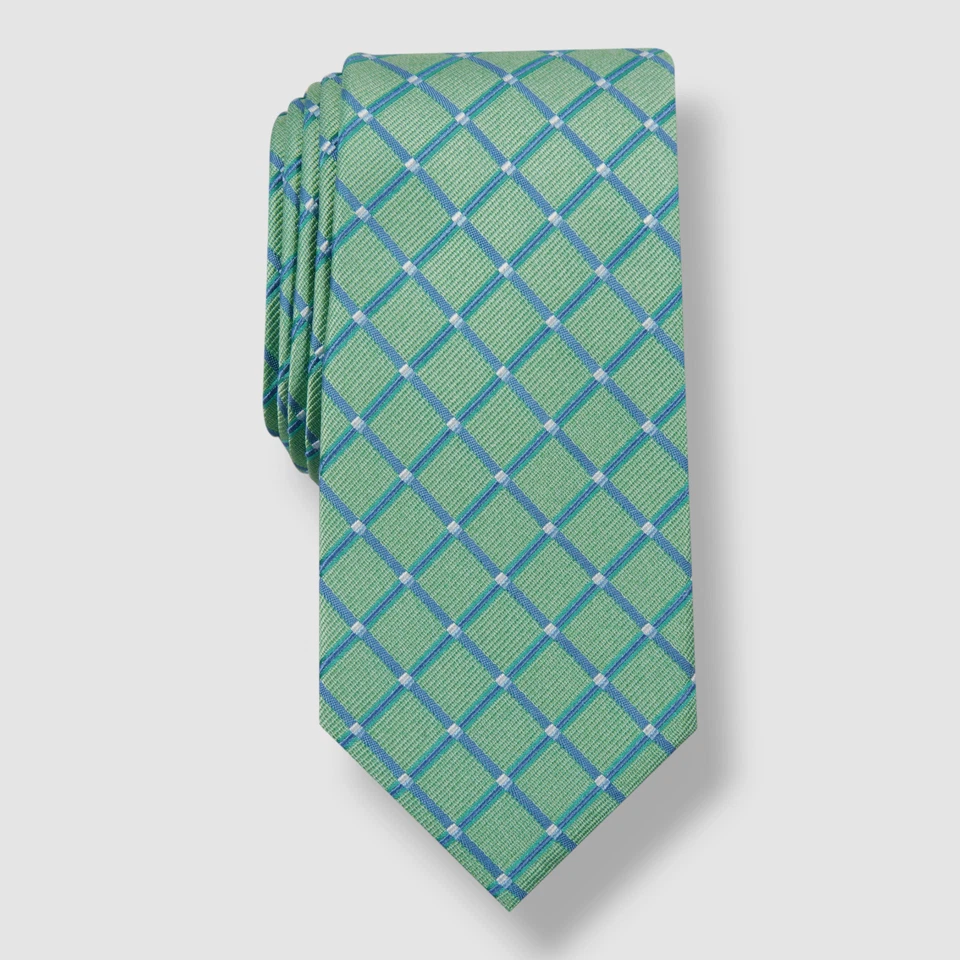 Corbata Nautica Para Hombres Verde Seda Rejilla Delgada Clásica-Harland Cuello Talla 60x3 Foto 1 de 1