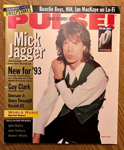Pulse! Magazine Tower Records March 1993 Mick Jagger, Guy Clark, Beastie Boys - Picture 1 of 1