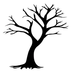 AUTUMN WINTER TREE VINYL DECAL - DECORATION FOR FLAT SMOOTH SURFACES WINDOW ETC - Picture 1 of 2