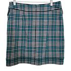 Harold's Green Plaid Mini Pencil Skirt Size 6 Y2K 90s core 
