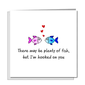 Tarjeta de citas Un montón de peces cumpleaños aniversario San Valentín novio novia - Imagen 1 de 7