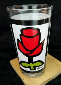 Vintage Anchor Hocking Happy Times Glass Rose flowers - Picture 1 of 7