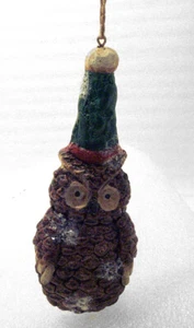 Woodsy Forest Owl Frosted Snow Christmas Ornament NWT - Picture 1 of 6