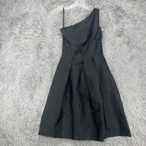 Alfred Sung Formal Dress Women's 0 Black LBD Party HOCO One Shoulder Wedding - Picture 1 of 10