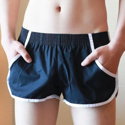 Men Boxer Shorts Pure Cotton Low Waist Arrows Pants Breathable Pockets Boxers - Image 1 of 4