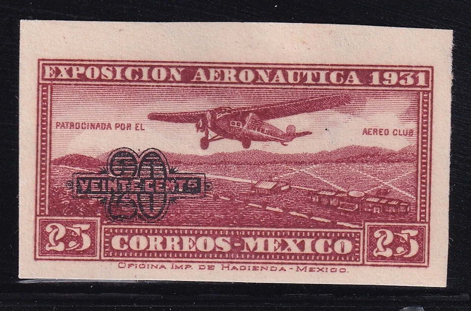 ucv44 México 1932 Avión y campo de vuelo Sc#C45 Mc#651 sin período Foto 1 de 1