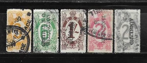 New Zealand 1925 RAILWAY CHARGES, five different stations - Picture 1 of 2
